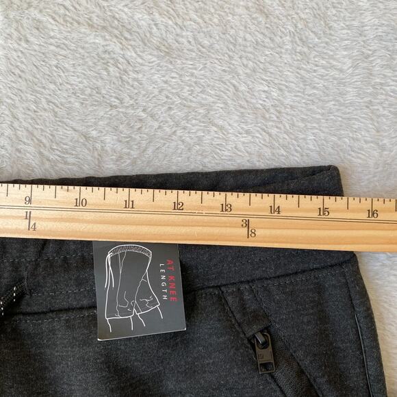 Southpole At Knee Length Knit Shorts Men S Heather Charcoal Zip Pocket NWT - Picture 7 of 8